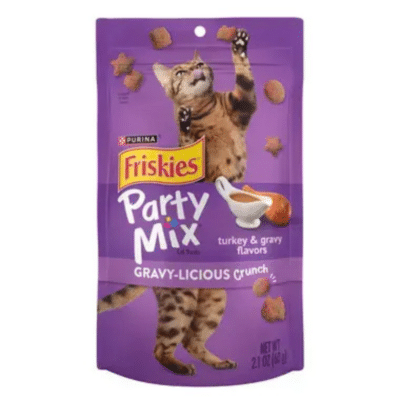 פריסקיז PARTY MIX חטיף לחתול הודו ורוטב