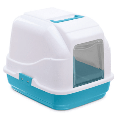 שירותים סגורים לחתול דגם איזי קט (Easy Cat) של מותג IMAC בצבע כחול