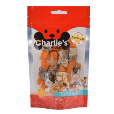 חטיף לכלב ראפ עור דג ובטטה Charlie's צ'ארליז 80 גרם