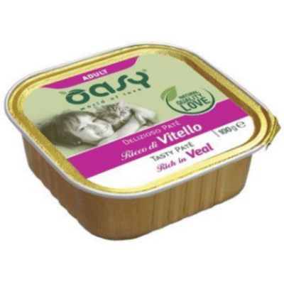 שימורי פטה לחתול בטעם עגל 100 גרם אואסי