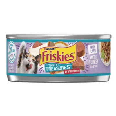 שימורי פריסקיז Tasty Treasures הודו וכבד ברוטב לחתול 156 גרם