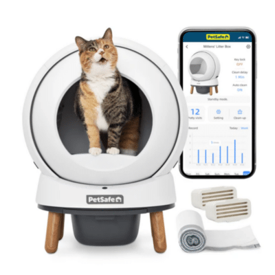 PetSafe שירותים אוטומטיים לחתול ScoopFree SmartSpin בעיצוב מודרני
